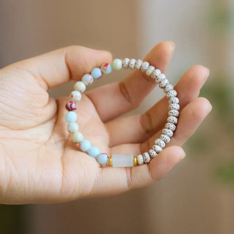 Listen To The Flowers Bloom Star Moon Bodhi Seeds Bracelets Men's-3