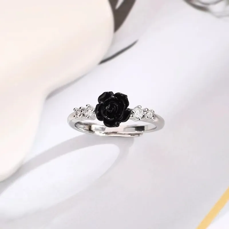Listen To The Flowers Bloom Zircon Rings Women's-5