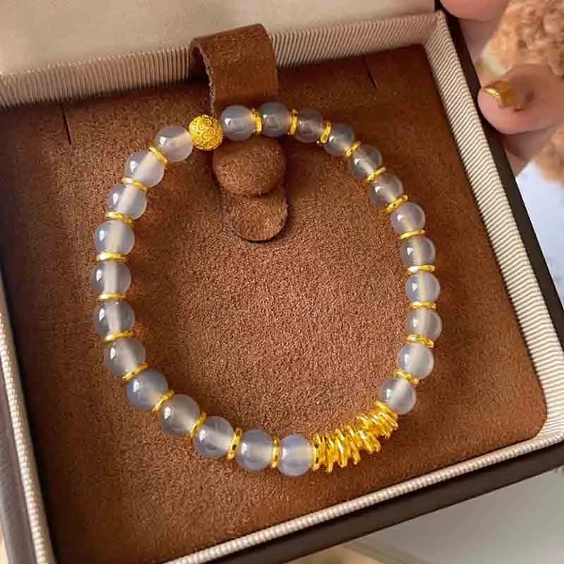 Listen To The Flowers Bloom Agate Bracelets Women's-2