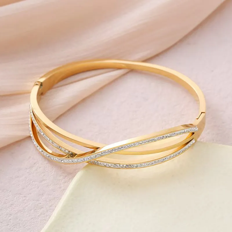 Listen To The Flowers Bloom Titanium Steel Bangles Women's-2
