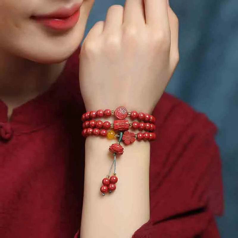 Listen To The Flowers Bloom Cinnabar Bracelets Unisex-1