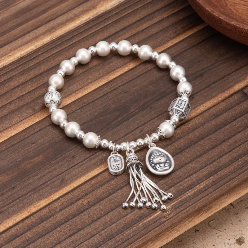 Listen To The Flowers Bloom 999 Fine Silver Bracelets Women's-2