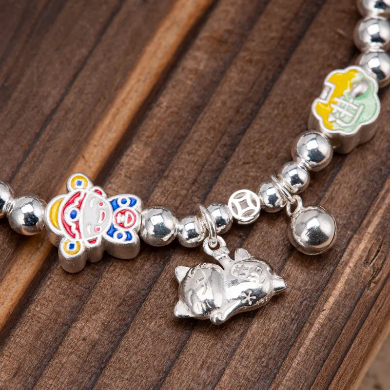 Listen To The Flowers Bloom 999 Fine Silver Bracelets Women's-4