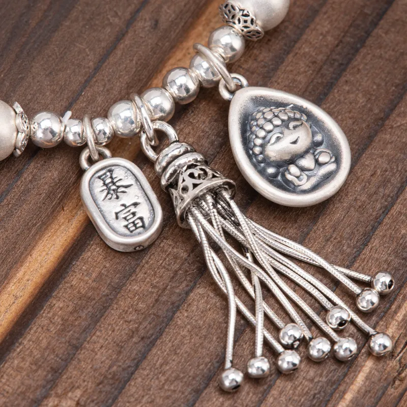 Listen To The Flowers Bloom 999 Fine Silver Bracelets Women's-3
