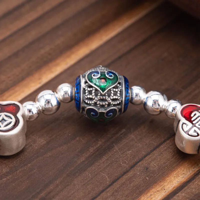 Listen To The Flowers Bloom 999 Fine Silver Bracelets Women's-3