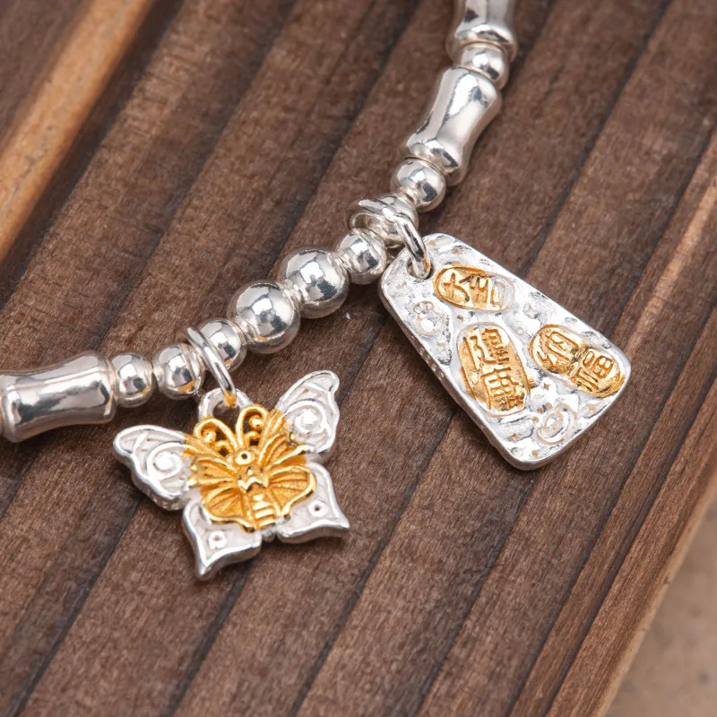 Listen To The Flowers Bloom 999 Fine Silver Bracelets Women's-4