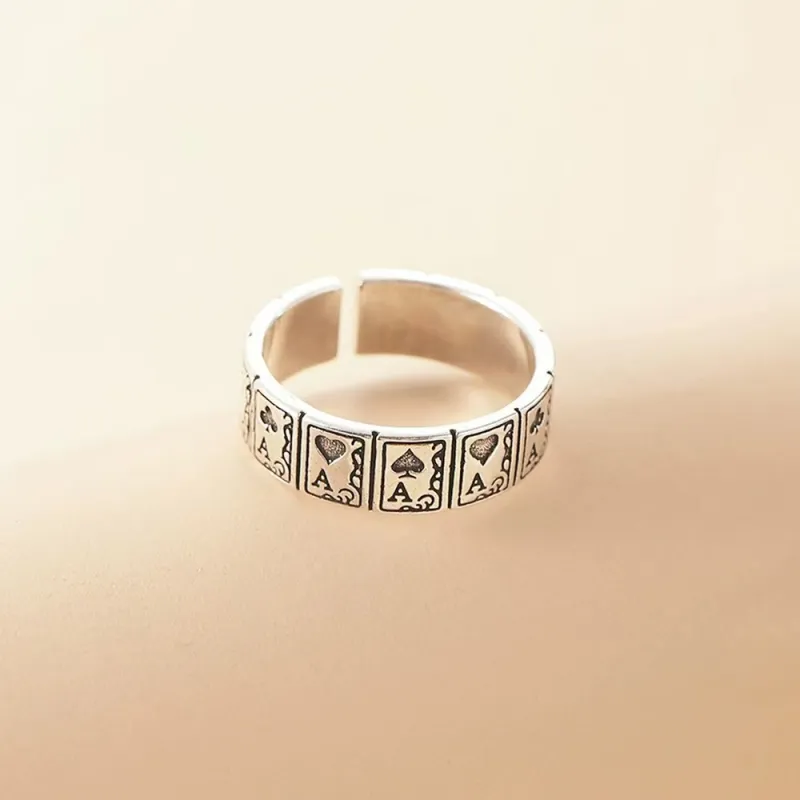 Listen To The Flowers Bloom Copper Alloy Rings Unisex-5