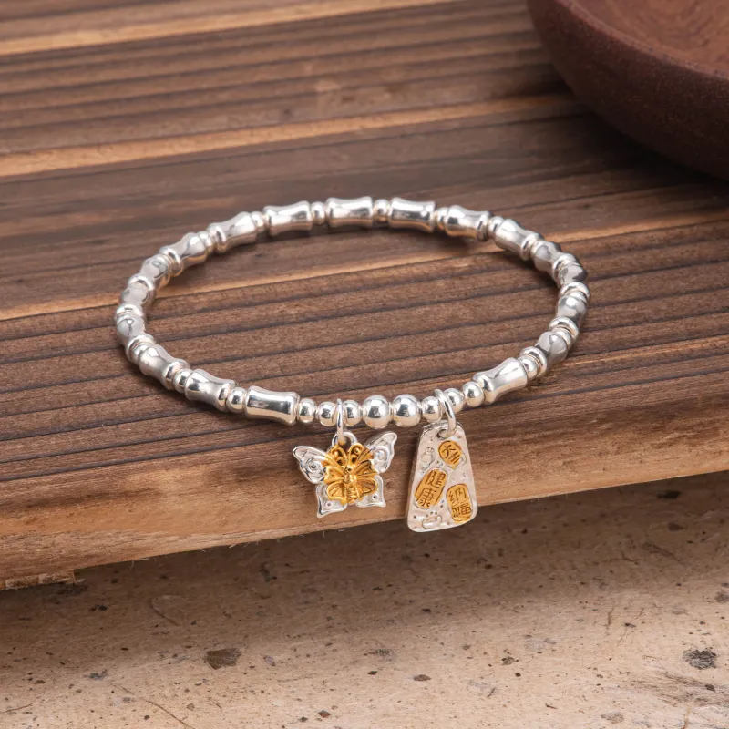 Listen To The Flowers Bloom 999 Fine Silver Bracelets Women's-1