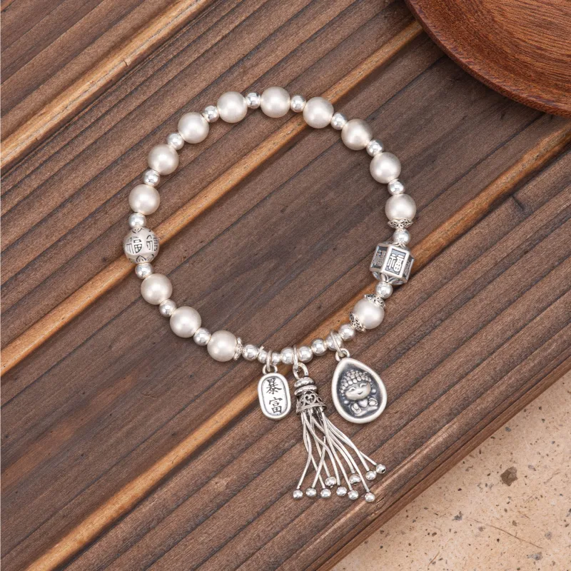 Listen To The Flowers Bloom 999 Fine Silver Bracelets Women's-1