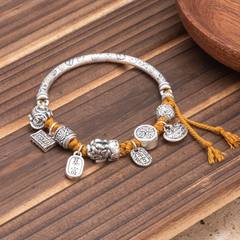 Listen To The Flowers Bloom 999 Fine Silver Bracelets Women's-4
