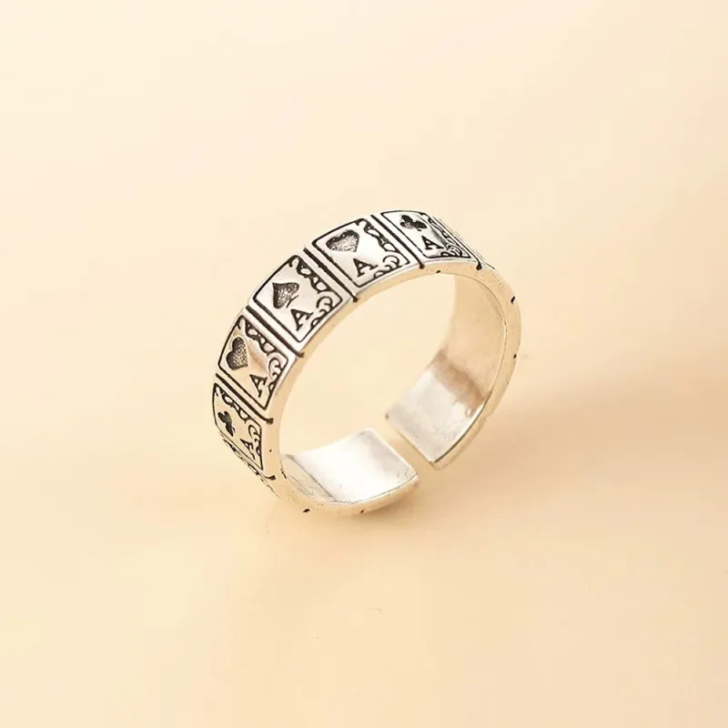 Listen To The Flowers Bloom Copper Alloy Rings Unisex-4
