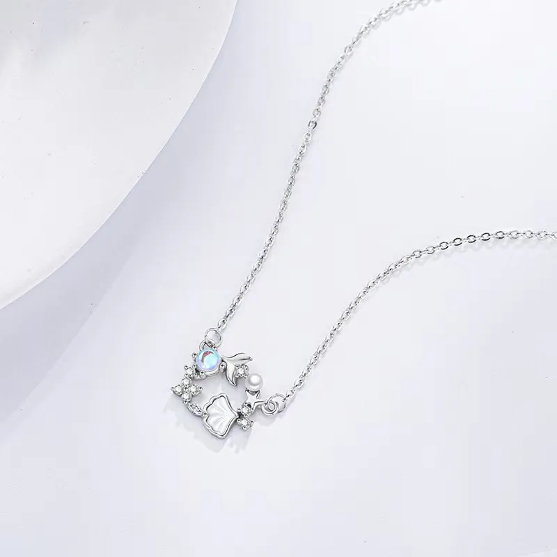 Listen To The Flowers Bloom Zircon Necklaces Women's-5