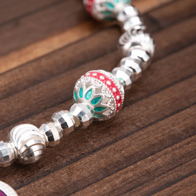 Listen To The Flowers Bloom 999 Fine Silver Bracelets Women's-5