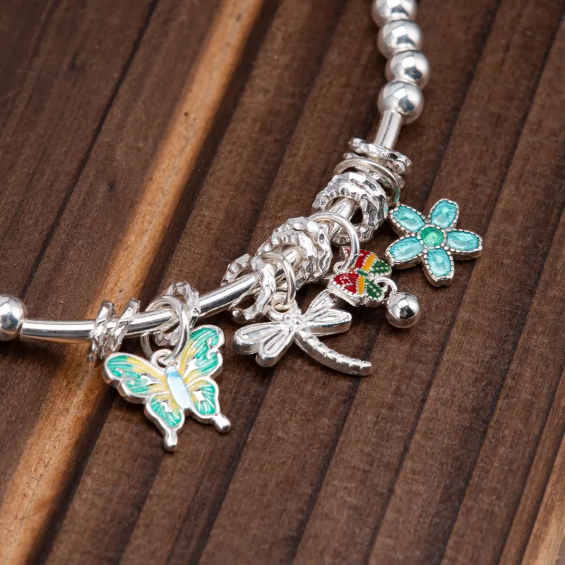 Listen To The Flowers Bloom 999 Fine Silver Bracelets Women's-3