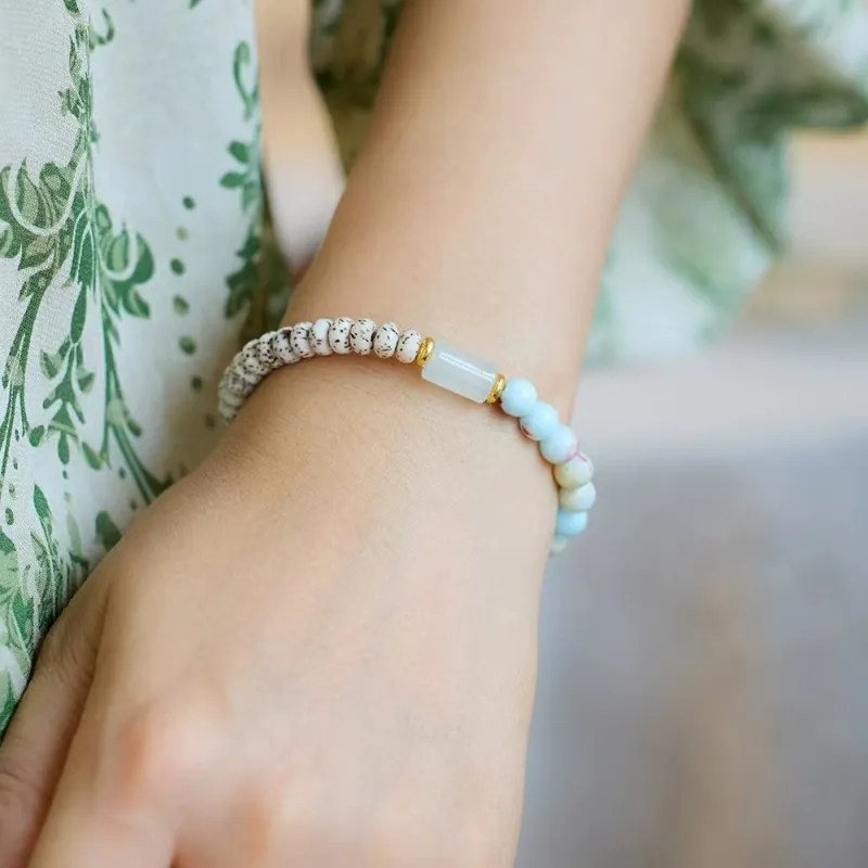 Listen To The Flowers Bloom Star Moon Bodhi Seeds Bracelets Men's-2
