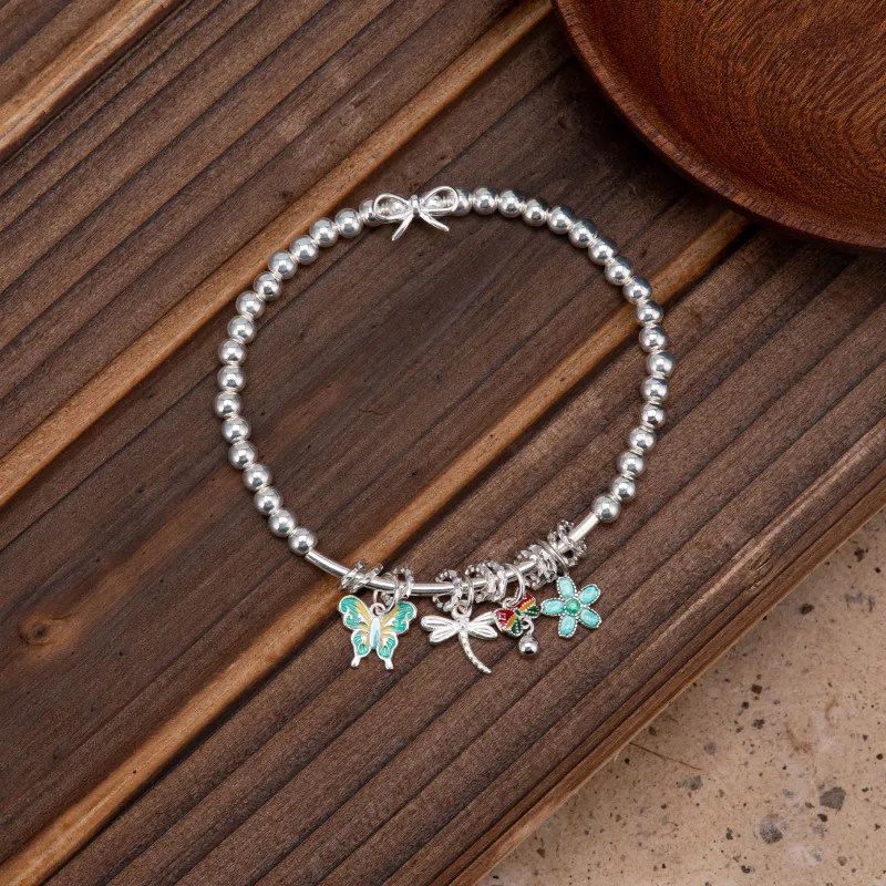 Listen To The Flowers Bloom 999 Fine Silver Bracelets Women's-1