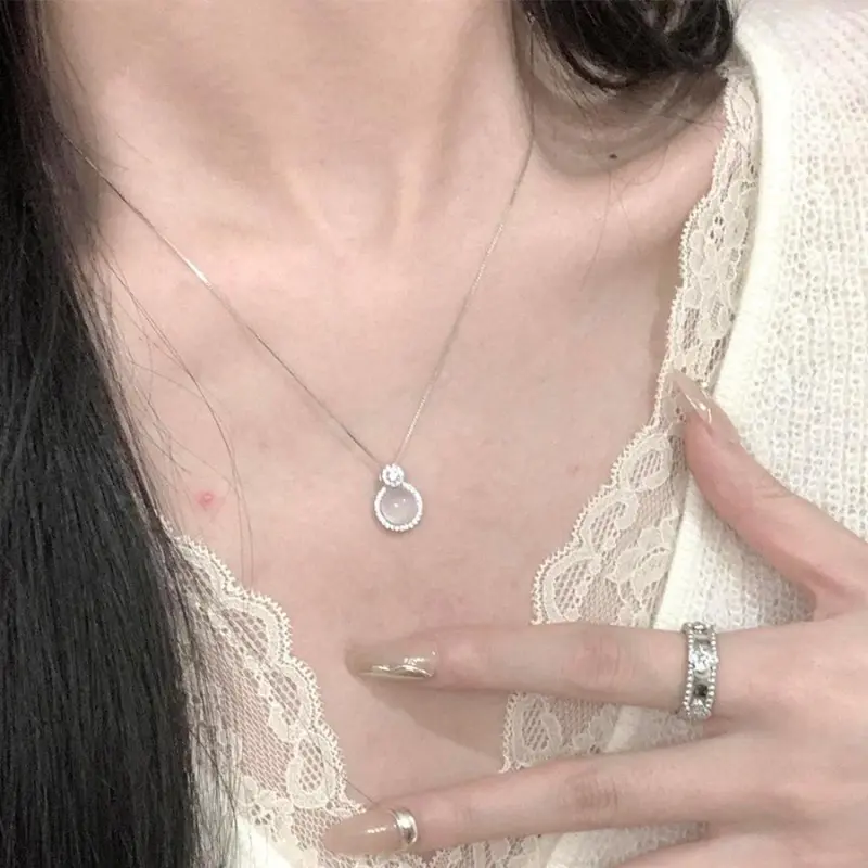 Listen To The Flowers Bloom Zircon Necklaces Women's-3