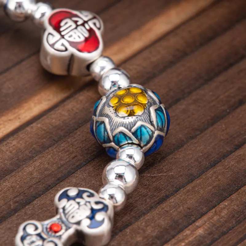 Listen To The Flowers Bloom 999 Fine Silver Bracelets Women's-2