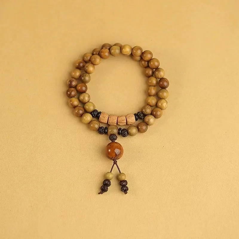 Listen To The Flowers Bloom Sandalwood Wooden Bracelets Unisex-4