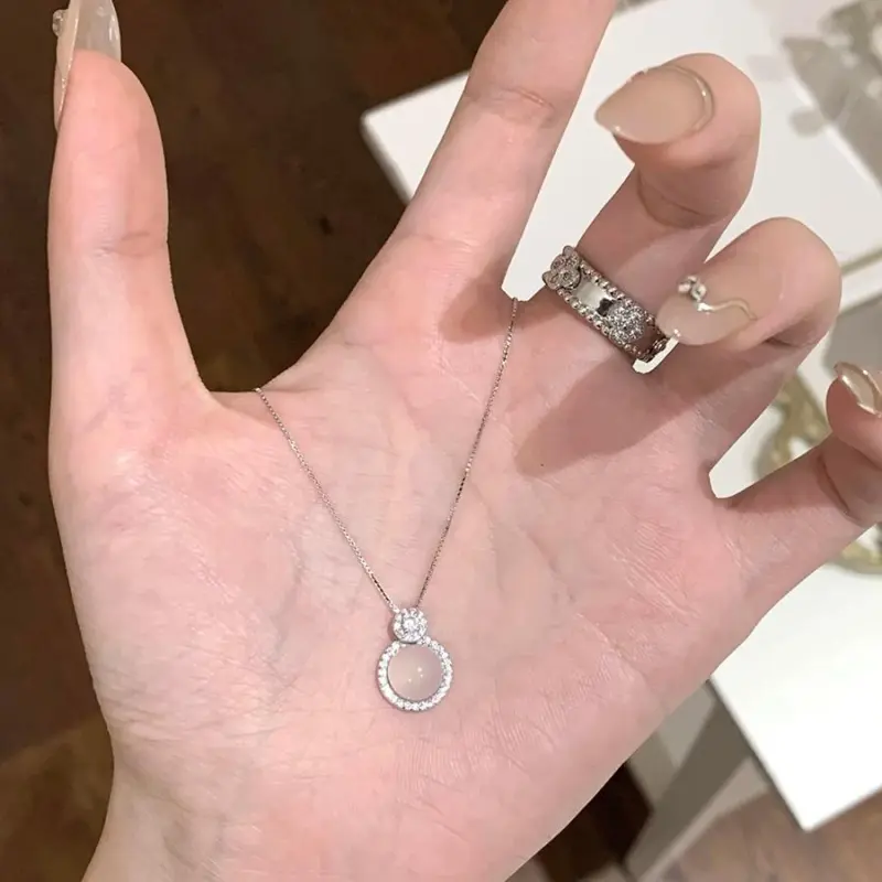 Listen To The Flowers Bloom Zircon Necklaces Women's-1