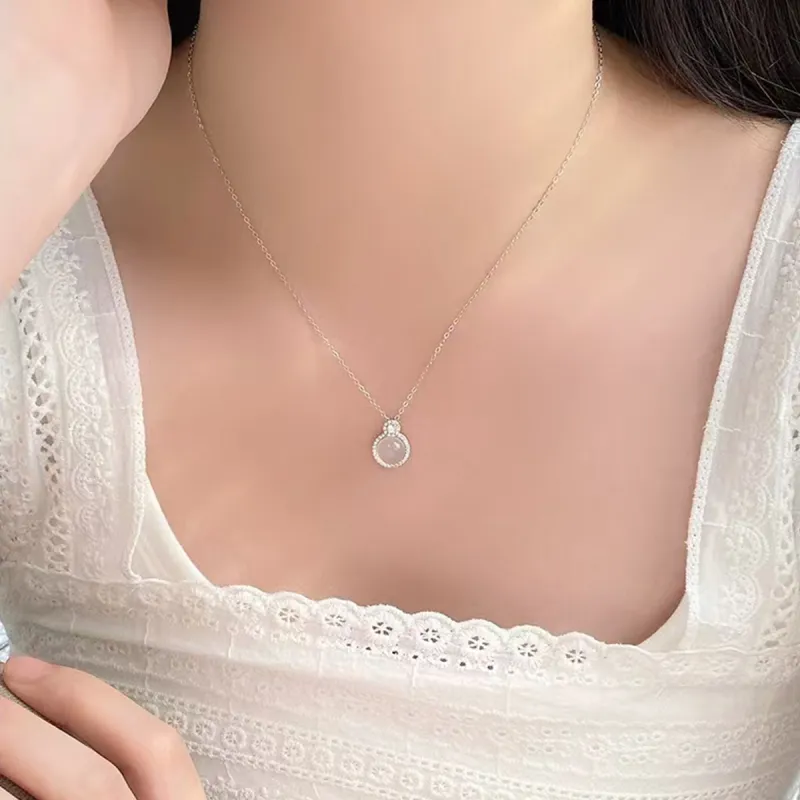 Listen To The Flowers Bloom Zircon Necklaces Women's-4