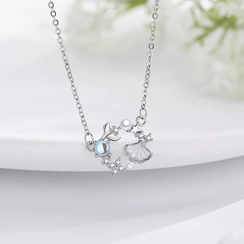 Listen To The Flowers Bloom Zircon Necklaces Women's-2