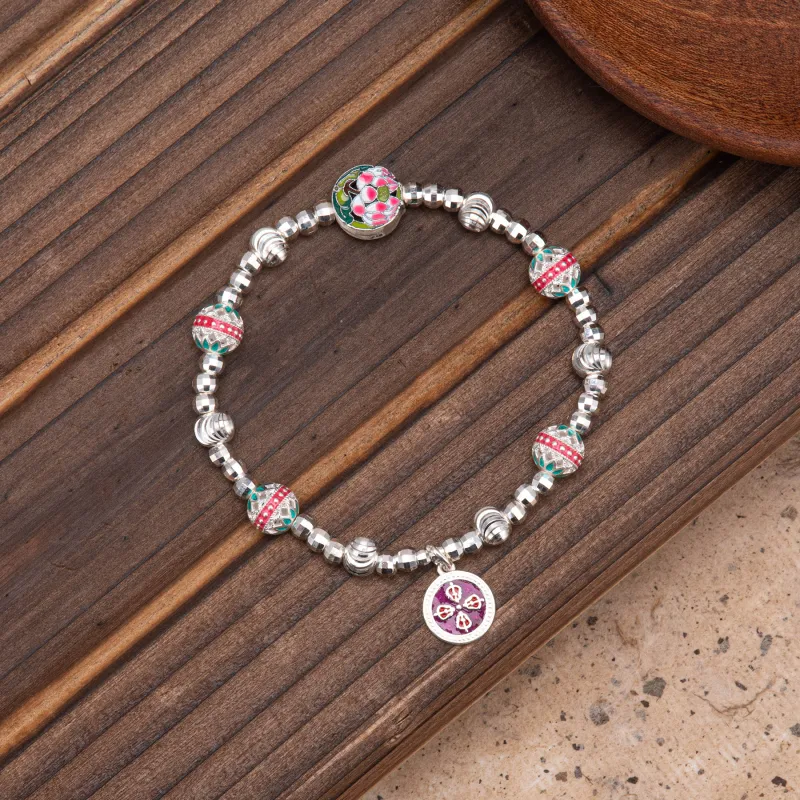 Listen To The Flowers Bloom 999 Fine Silver Bracelets Women's-1
