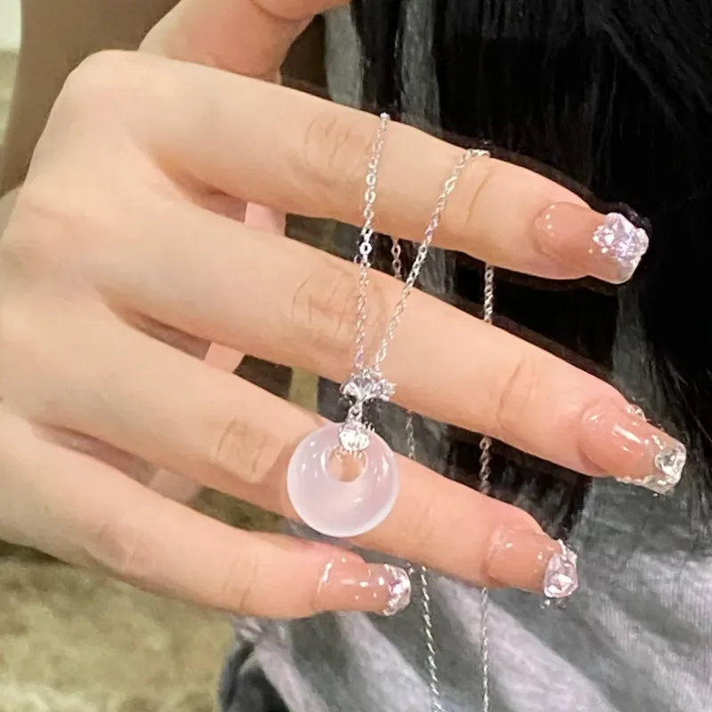 Listen To The Flowers Bloom Chalcedony Necklaces Women's-2