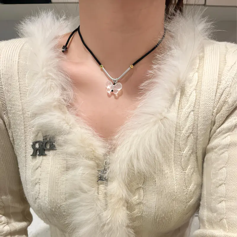 Listen To The Flowers Bloom Agate Necklaces Women's-2