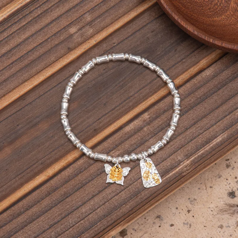 Listen To The Flowers Bloom 999 Fine Silver Bracelets Women's-3