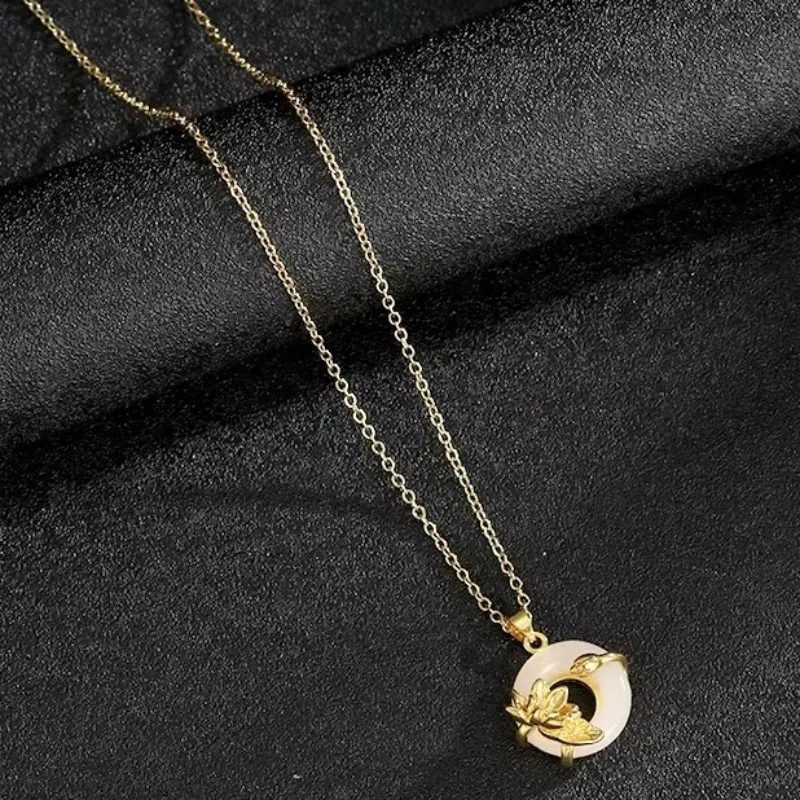 Listen To The Flowers Bloom Chalcedony Necklaces Women's-4