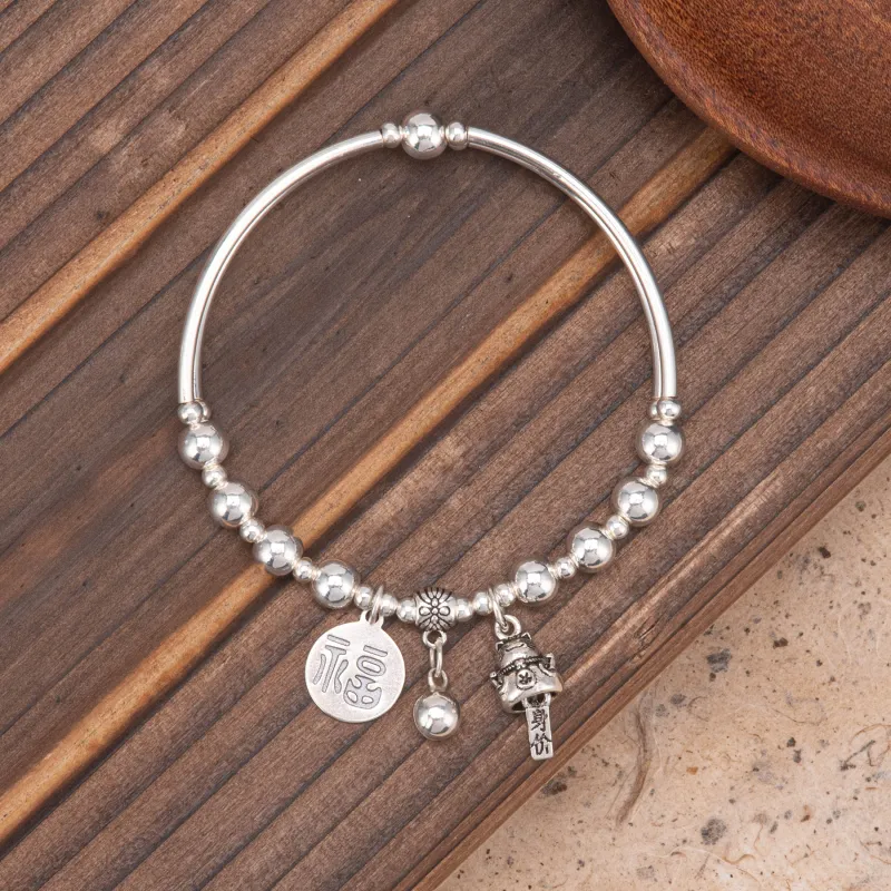 Listen To The Flowers Bloom 999 Fine Silver Bracelets Women's-1