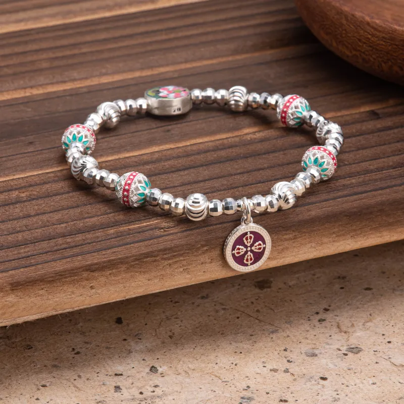Listen To The Flowers Bloom 999 Fine Silver Bracelets Women's-3