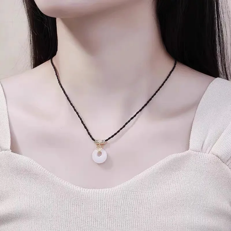 Listen To The Flowers Bloom Chalcedony Necklaces Women's-2