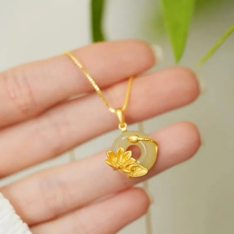 Listen To The Flowers Bloom Chalcedony Necklaces Women's-2