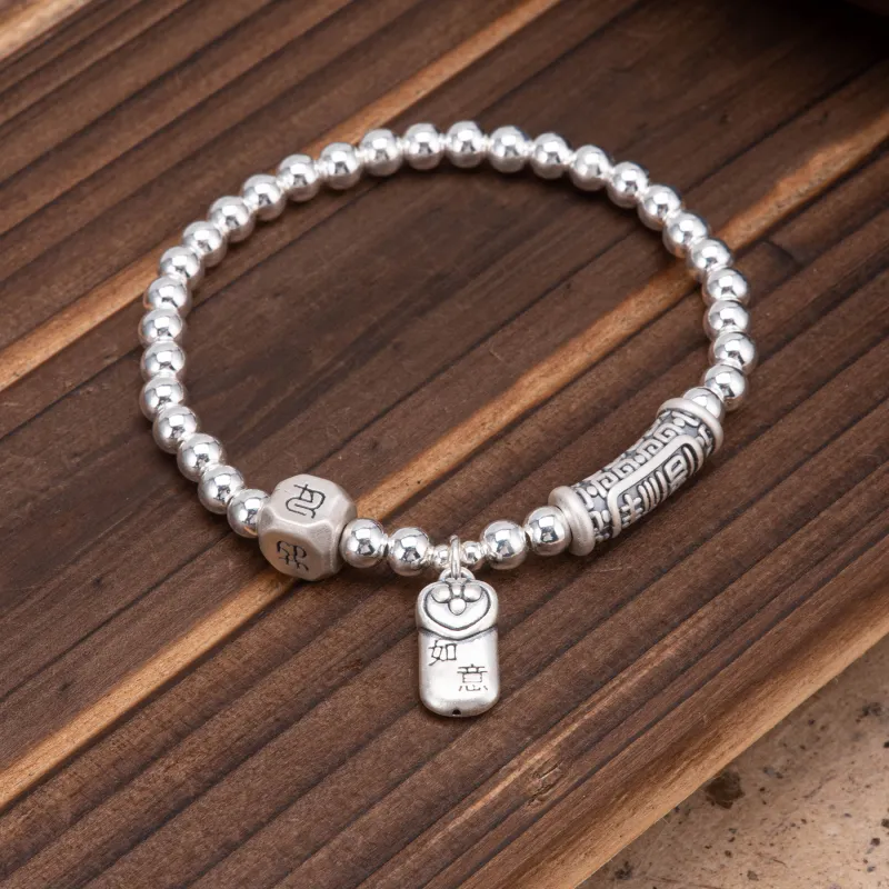 Listen To The Flowers Bloom 999 Fine Silver Bracelets Women's-1