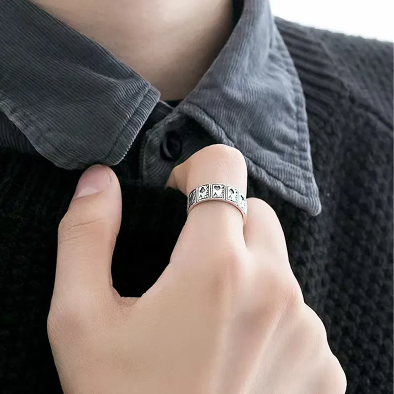 Listen To The Flowers Bloom Copper Alloy Rings Unisex-2