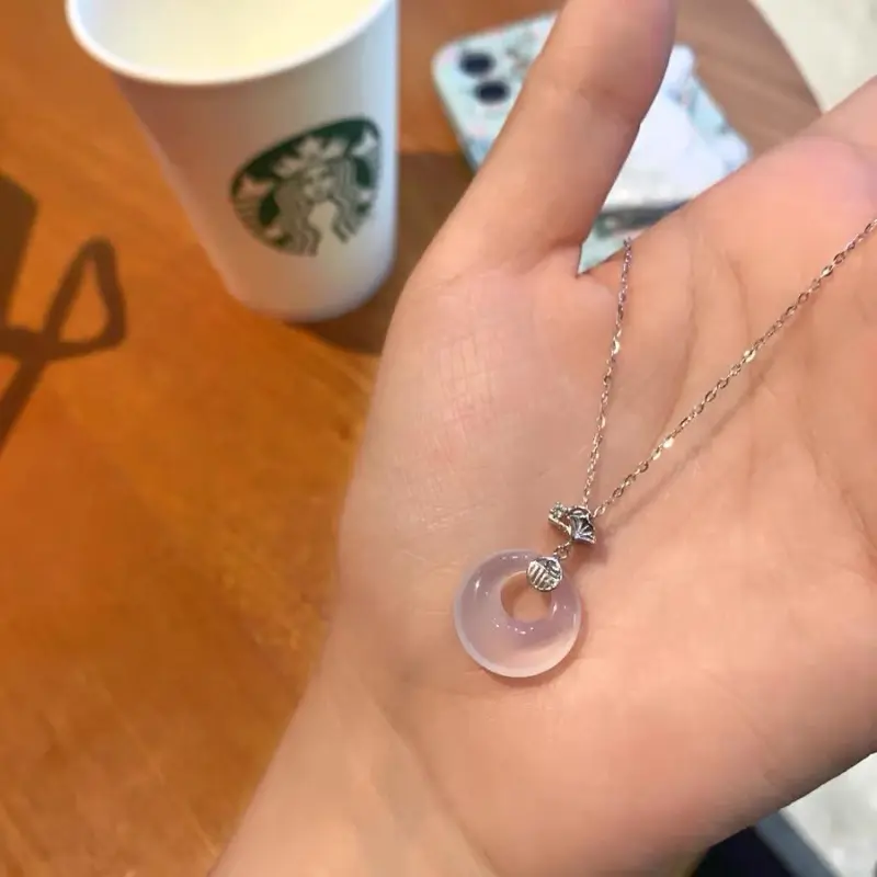 Listen To The Flowers Bloom Chalcedony Necklaces Women's-4
