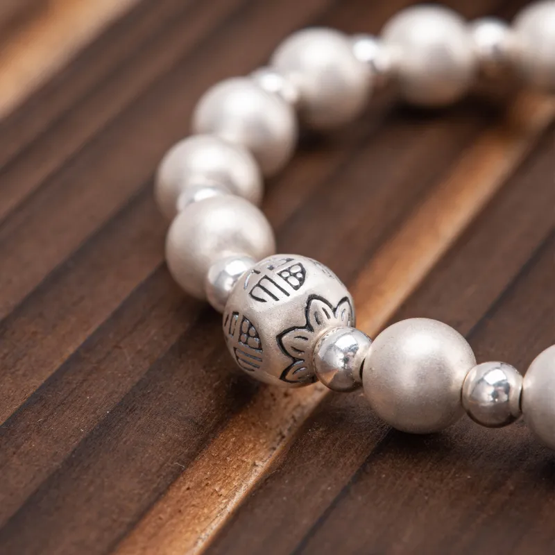 Listen To The Flowers Bloom 999 Fine Silver Bracelets Women's-4