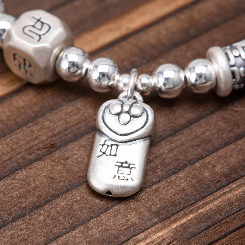 Listen To The Flowers Bloom 999 Fine Silver Bracelets Women's-3