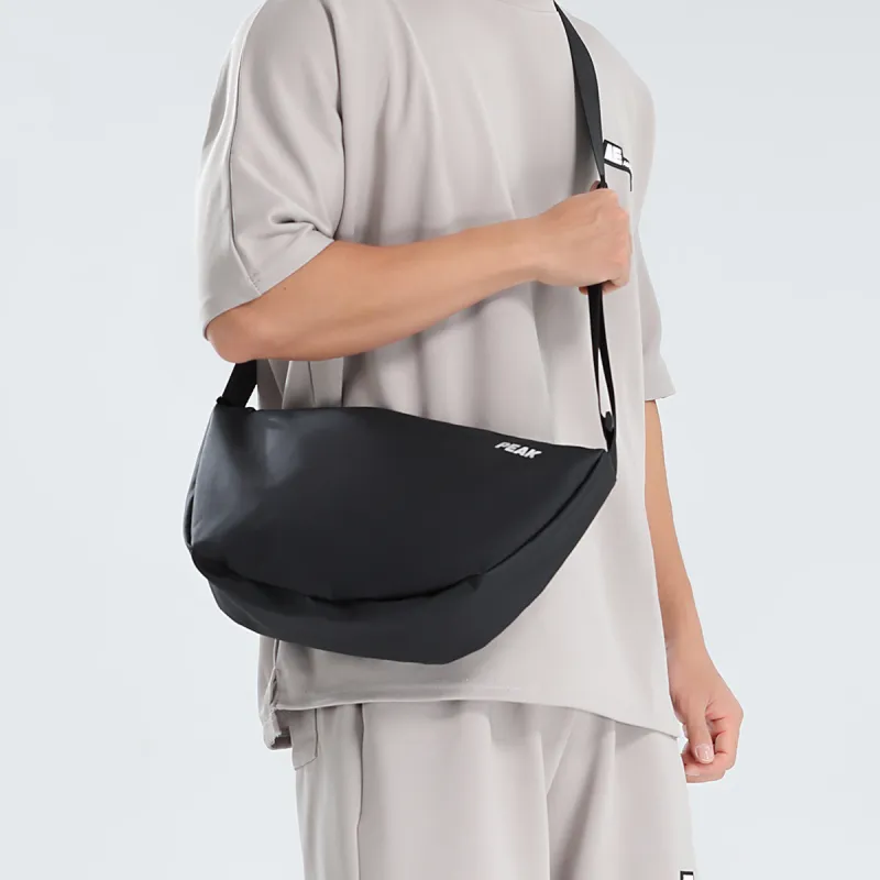 PEAK Fabric Dumpling Shoulder Bag Crossbody Bag Regular Unisex Black-2