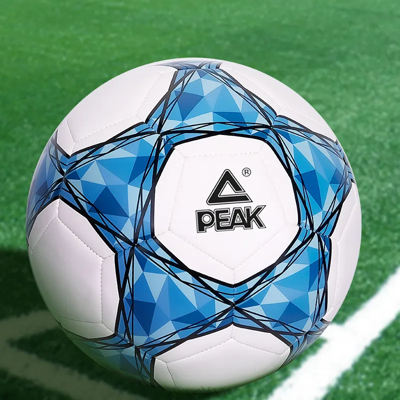 PEAK Size 4 Soccer PVC Machine Stitched Soccer Ball Unisex Blue White-2