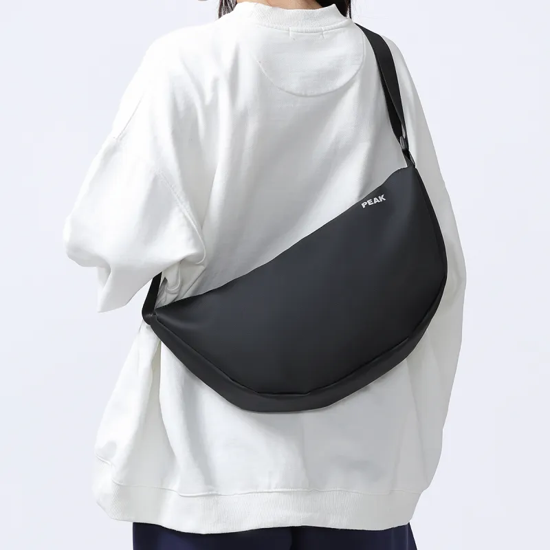 PEAK Fabric Dumpling Shoulder Bag Crossbody Bag Regular Unisex Black-5