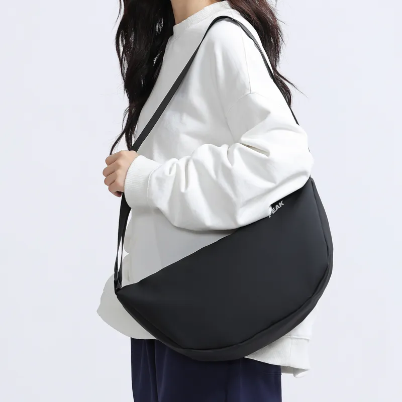 PEAK Fabric Dumpling Shoulder Bag Crossbody Bag Regular Unisex Black-6