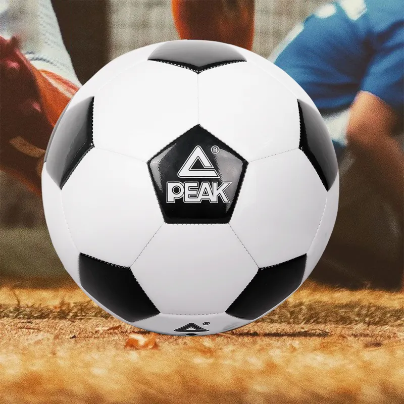 PEAK Size 4 Soccer PVC Machine Stitched Soccer Ball Unisex Black White-7