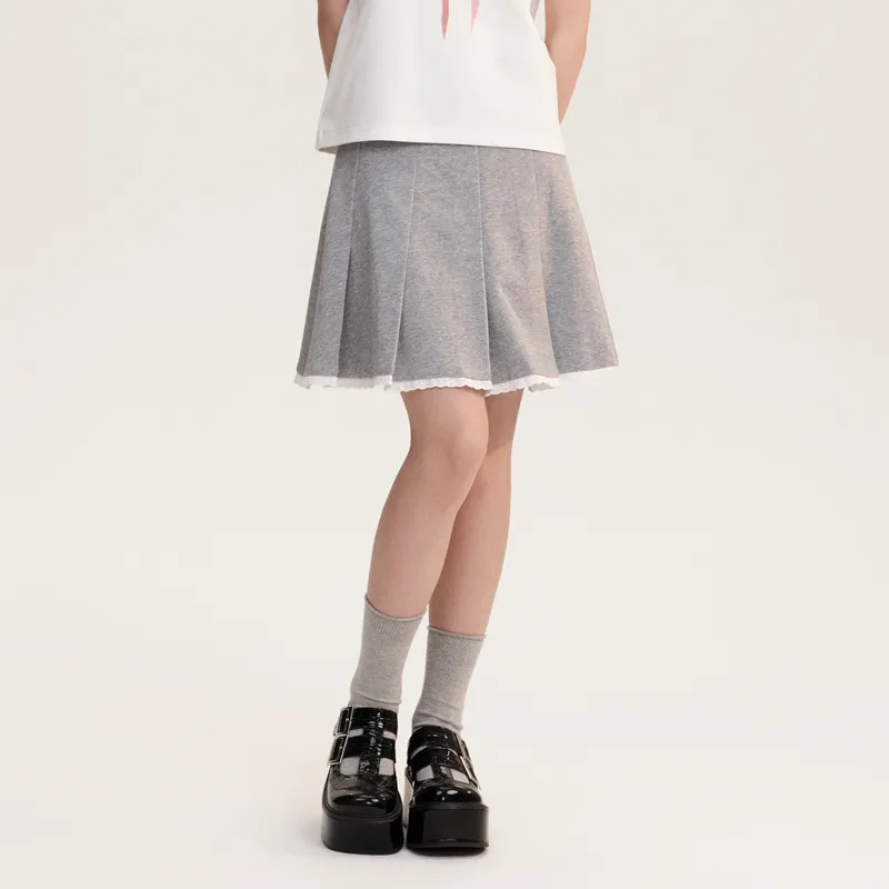 AooRaa Casual Short Skirts Women's Gray-2