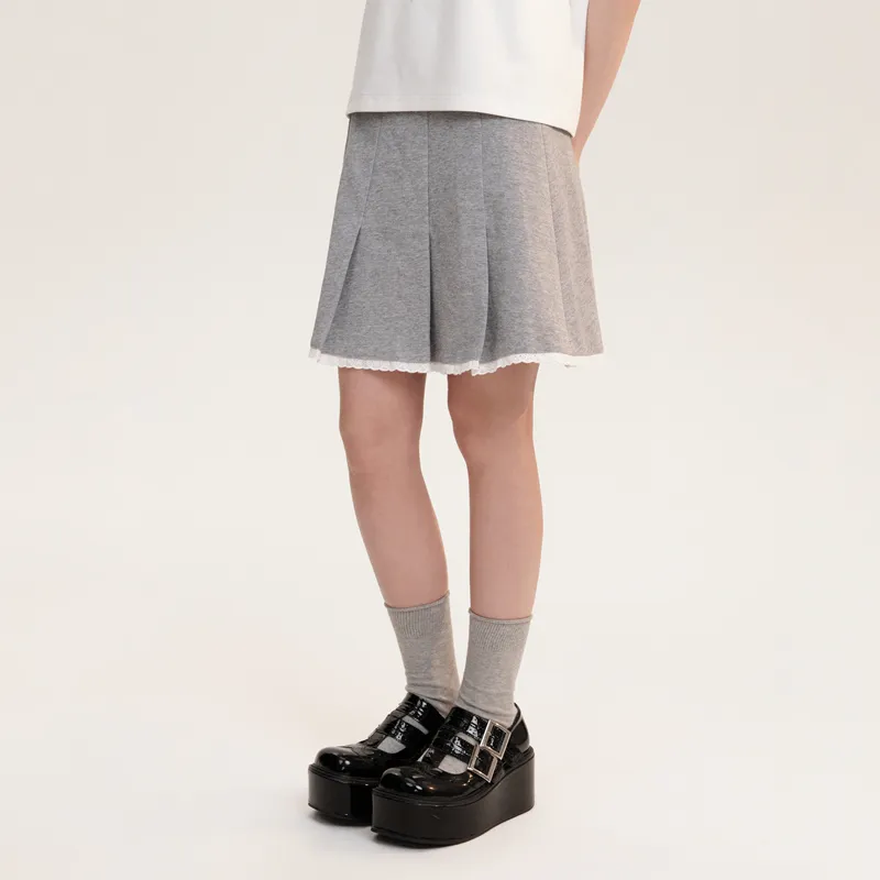 AooRaa Casual Short Skirts Women's Gray-4