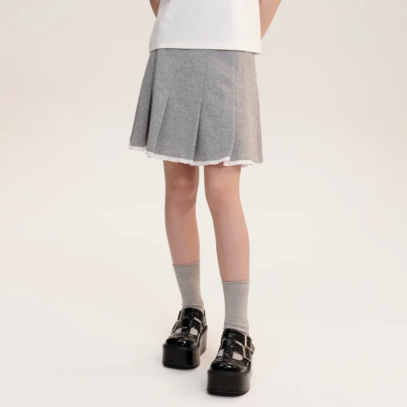 AooRaa Casual Short Skirts Women's Gray-3