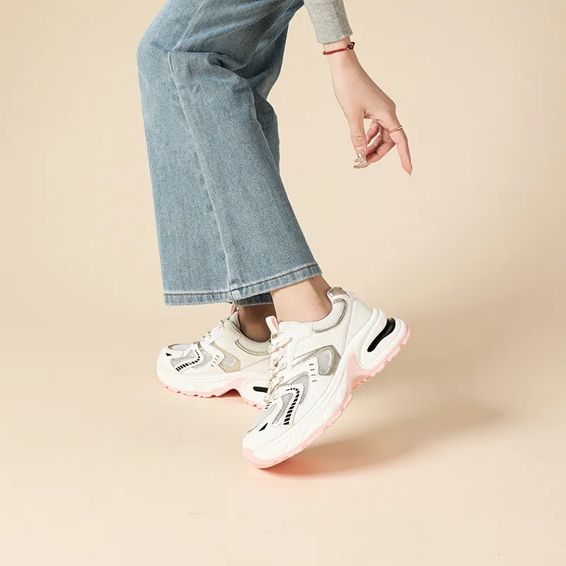 QIAONAI Low-Top Chunky Sneakers Women's-5