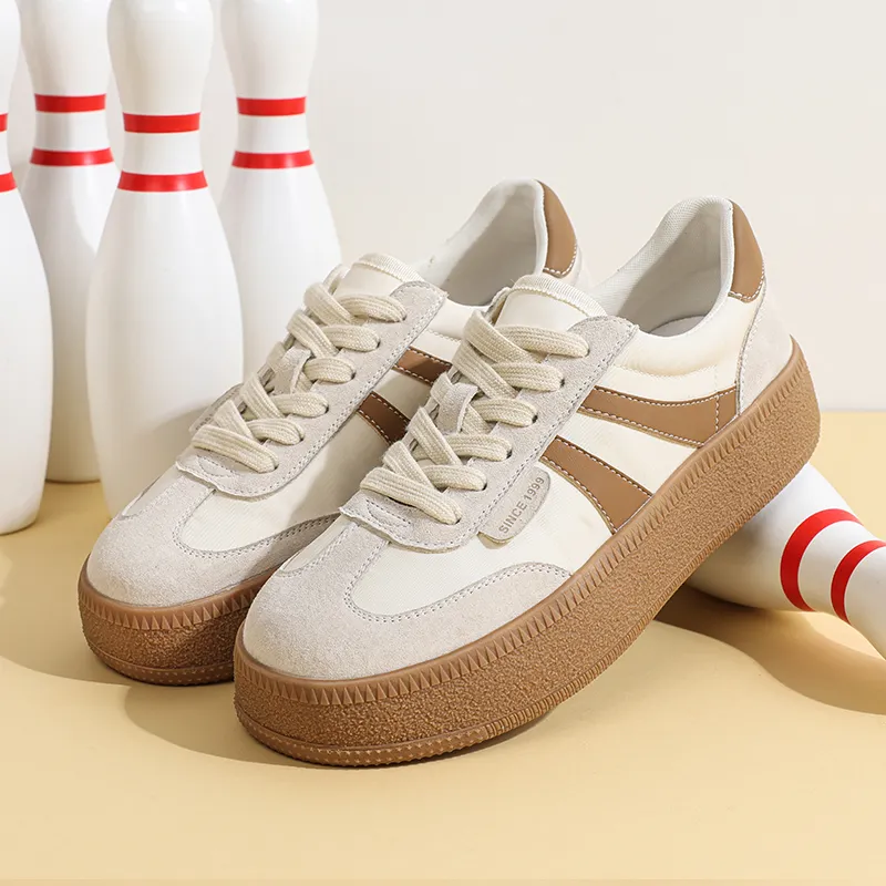 QIAONAI Wear resistant And Lightweight Low Top Skateboard Shoes Women's-5